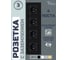 Розетка Vell черная, электрическая, 4 поста, стеклянная рамка 1369753 2
