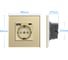 Розетка Vell электрическая, золотая, 1 пост, USB-A, USB-C, стеклянная рамка 1369762 10