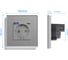 Розетка Vell электрическая, серая, 1 пост, USB-A, USB-C, быстрая зарядка, стеклянная рамка 1369767 10