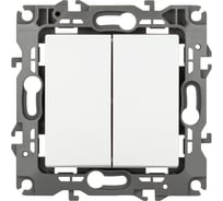 Переключатель ЭРА перекрестный Серия 12 12-1112-01М двойной, 10АХ250В, белый матовый Б0065676