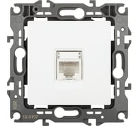 Розетка ЭРА Серия 12 12-3107-01М информационная RJ45, белый матовый Б0065712