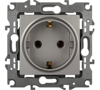 Розетка ЭРА Серия 12 12210116 2PE Schuko, 16А250В, титан Б0065662