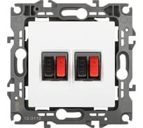 Розетка ЭРА Серия 12 12311201М аудио двойная, белый матовый Б0065713