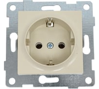 Механизм розетки 1-ой с заземлением, GUSI Electric Ugra скрытая установка бежевая С11Р3-003