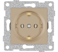 Механизм розетки 1-ой GUSI Electric GUSI Ugra с заземлением, скрытая установка, шампань С11Р3-027