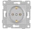 Механизм розетки 1-ой GUSI Electric GUSI Ugra с/з, скрытая установка, серебро С11Р3-004 1
