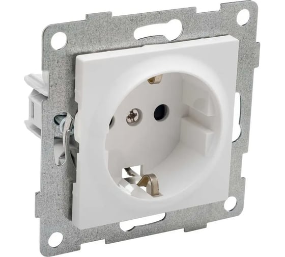Механизм розетки 1-ой GUSI Electric GUSI Ugra с/з, скрытая установка,  белый С11Р3-001