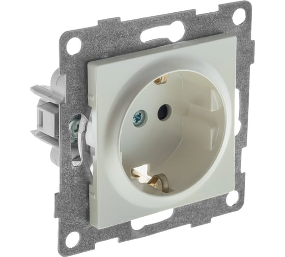 Механизм розетки 1-ой GUSI Electric GUSI Ugra с/з, скрытая установка, жемчуг С11Р3-028