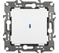 Выключатель ЭРА Серия 12 12110201М с подсветкой, 10АХ250В, белый матовый Б0065679