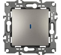 Выключатель ЭРА Серия 12 12110216 с подсветкой, 10АХ250В, титан Б0065718