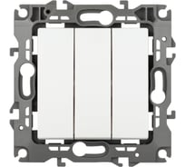 Выключатель тройнойЭРА Серия 12 12110701М 10АХ250В, белый матовый Б0065680