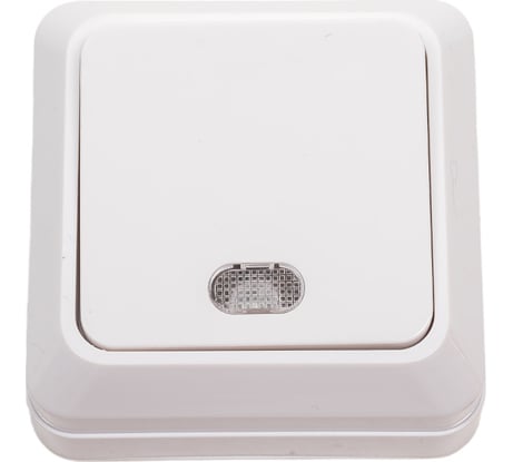 1 клавишный выключатель TANGO с подсветкой, белый открытой проводки 10А, 250В 3/ 10/ 200 1007255