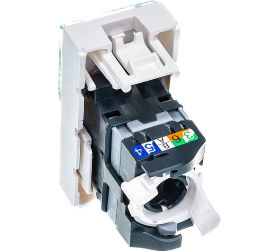 Розетка Legrand MOSAIC RJ45 UTP кат5е 1 модуль белая 76551