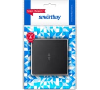 Выключатель проходной Smartbuy 1-клавишный 10А черный Сириус SBE-07b-10-SW12-0