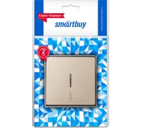 Выключатель проходной Smartbuy 1-клавишный с индикатором 10А шампань Сириус (SBE-07w-10-SW12-1) SBE-07c-10-SW12-1