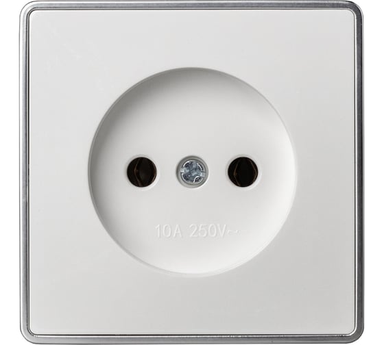 Розетка 1-местная Smartbuy 10А без заземления белая Сириус SBE-07w-10-S1-N 1