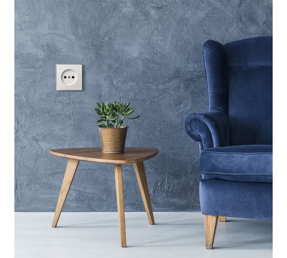 Розетка 1-местная Smartbuy 10А без заземления белая Сириус SBE-07w-10-S1-N