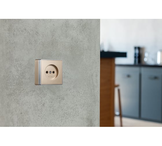 Розетка 1-местная Smartbuy 10А без заземления шампань Сириус  SBE-07c-10-S1-N