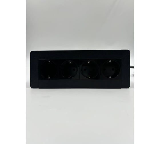 Встраиаемая розетка для столешницы Inrior на 4 EURO, блок розеток скрытой установки LD-04-20-4E