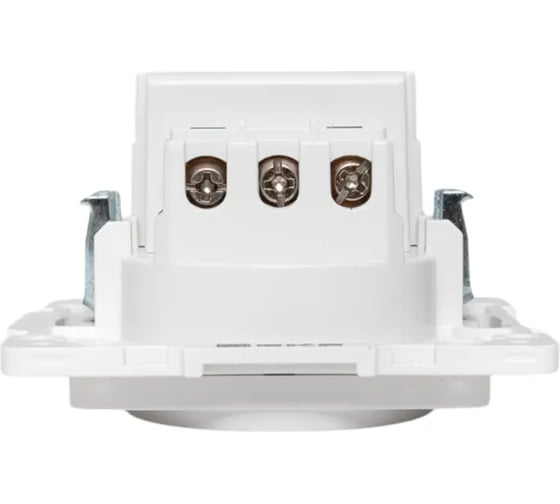 Механизм 1-местной розетки EKF Стокгольм с заземлением, USB 2A, 16А, винтовые клеммы, белый, с защитными шторками EYR16-2USB-typeA