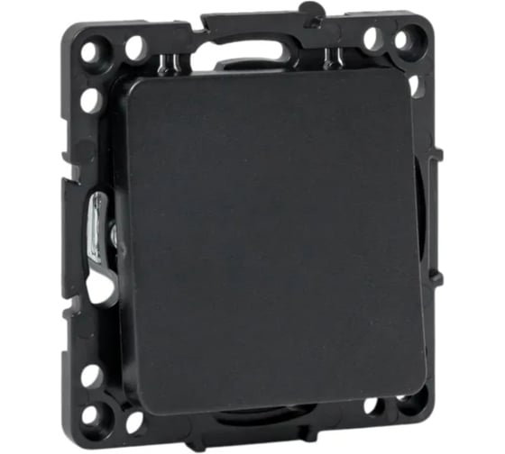 Механизм кнопки нажимной EKF 10А, черный, Стокгольм EZV10-221-10 1