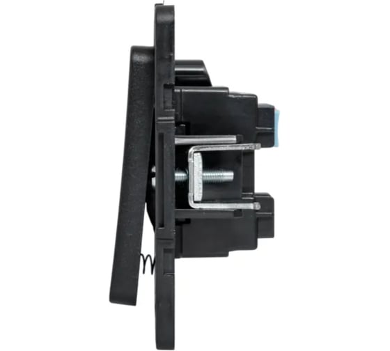 Механизм кнопки нажимной EKF 10А, черный, Стокгольм EZV10-221-10
