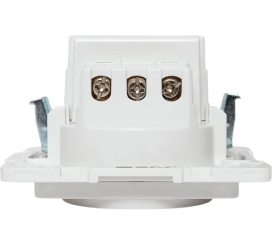 Механизм 1-местной розетки EKF Стокгольм с заземлением, USB A+C, 16А, винтовые клеммы, белый, с защитными шторками EYR16-2USB-typeA-typeC
