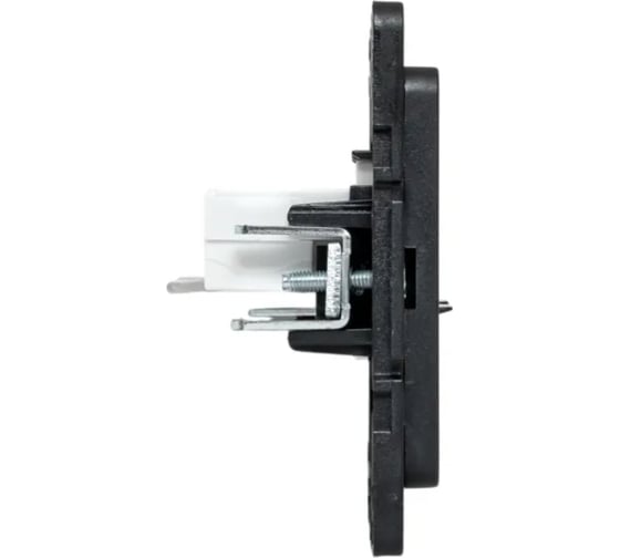 Механизм 2-местной розетки RJ-45 EKF Стокгольм черный EZK02-035-10
