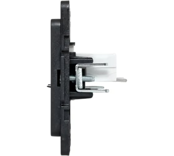 Механизм 2-местной розетки RJ-45 EKF Стокгольм черный EZK02-035-10