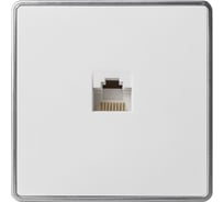 Розетка компьютерная RJ-45 Smartbuy 1-местная белая Сириус () SBE-07w-S1-RJ