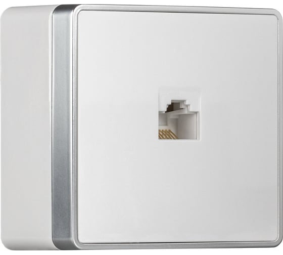 Розетка компьютерная RJ-45 Smartbuy 1-местная белая Сириус () SBE-07w-S1-RJ