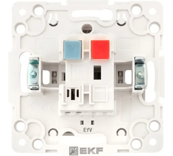 Механизм кнопки нажимной EKF 10А, белый, Стокгольм EYV10-221-10