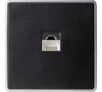 Розетка компьютерная Smartbuy RJ-45 1-местная черная Сириус SBE-07b-S1-RJ
