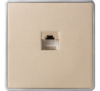 Розетка компьютерная Smartbuy RJ-45 1-местная шампань Сириус (SBE-07w-S1-RJ) SBE-07c-S1-RJ