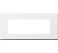 Рамка Bticino AXOLUTE Air итальянская модульность, 6 модулей, Матовый белый HW4806AW