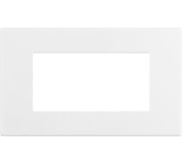 Рамка Bticino AXOLUTE Air итальянская модульность, 4 модуля, Матовый белый HW4804AW