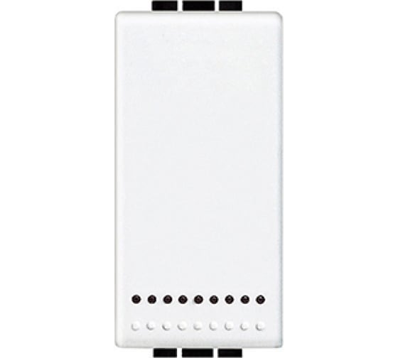 Кнопка Bticino Livinglight (NO), 10А, 2P с независимыми контактами, цвет белый N4044N 1