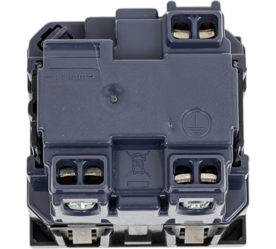 Розетка Bticino Axolute 2К+З, 10/16 А 250 В с боковыми заземляющими контактами Schuko, с экранированными контактами, цвет антрацит, немецкий стандарт HS4141