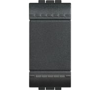Кнопка Bticino Livinglight с автоматическими клемами, размер 1 модуль, цвет антрацит L4005A
