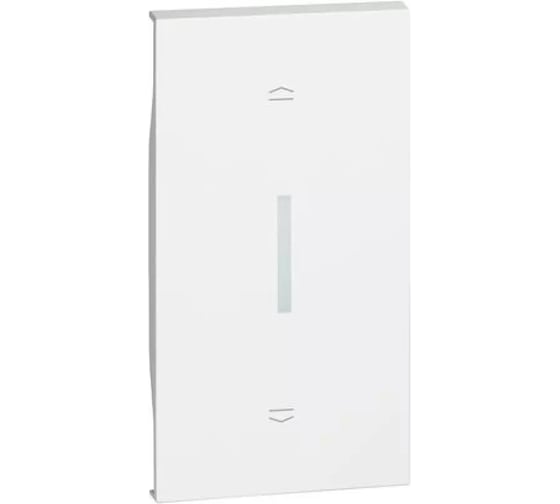 Лицевая панель Bticino LIVING NOW для выключателей рольставней K4027 (горизонтальное размещение) 2 модуля. Цвет Белый. KW06M2