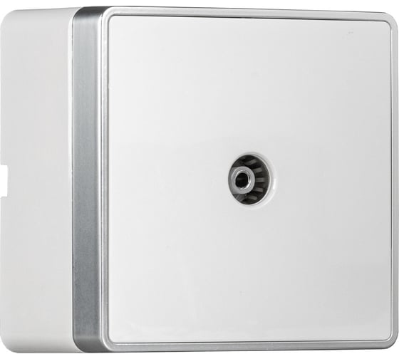 Розетка телевизионная Smartbuy 1-местная 75Ом 5-862МГц белая Сириус SBE-07w-S1-TV
