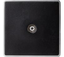 Розетка телевизионная Smartbuy 1-местная 75Ом 5-862МГц черная Сириус SBE-07b-S1-TV