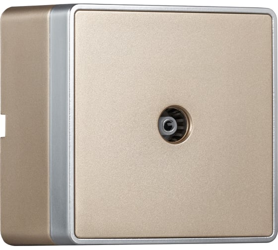 Розетка телевизионная Smartbuy 1-местная 75Ом 5-862МГц шампань Сириус (SBE-07w-S1-TV) SBE-07c-S1-TV
