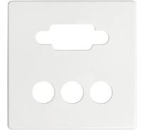 Накладка для коннектора Simon VGA HD15, мама + 3RCA, S82, S82N, S82 Detail, белый 8200092-030