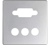 Накладка для коннектора Simon VGA HD15, мама + 3RCA, S82 Detail, алюминий 8200092-093