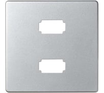 Накладка для коннектора Simon 2хUSB 2.0 типа А, мама, S82, S82N, алюминий 8201090-033