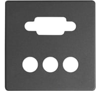 Накладка для коннектора Simon VGA HD15, мама + 3RCA, S82, S82N, S82 Detail, графит 8200092-038