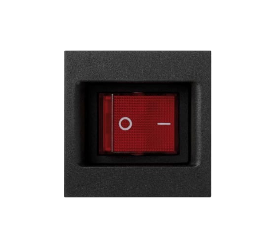 Двухполюсный выключатель с подсветкой Simon 16А, K45, графит KL04-14