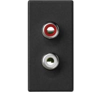 Плата для подключения Simon 2хRCA, аудио, видео, K45, 22,5х45 мм K101-14