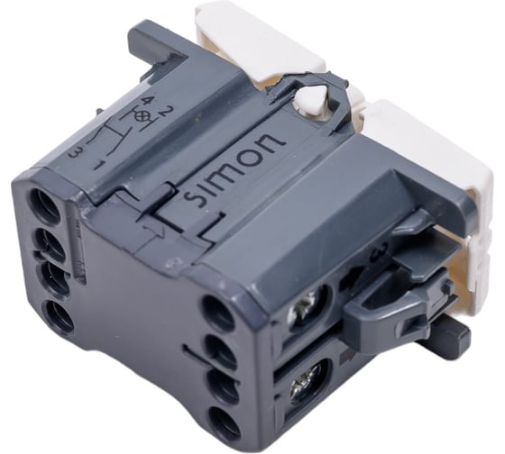 Двухполюсный выключатель с контрольной подсветкой Simon 16А, 250В, узкий модуль, S82C 75134-69